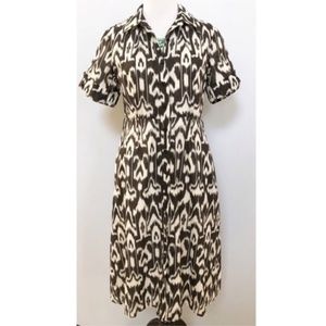 Talbots Ikat print shirtdress